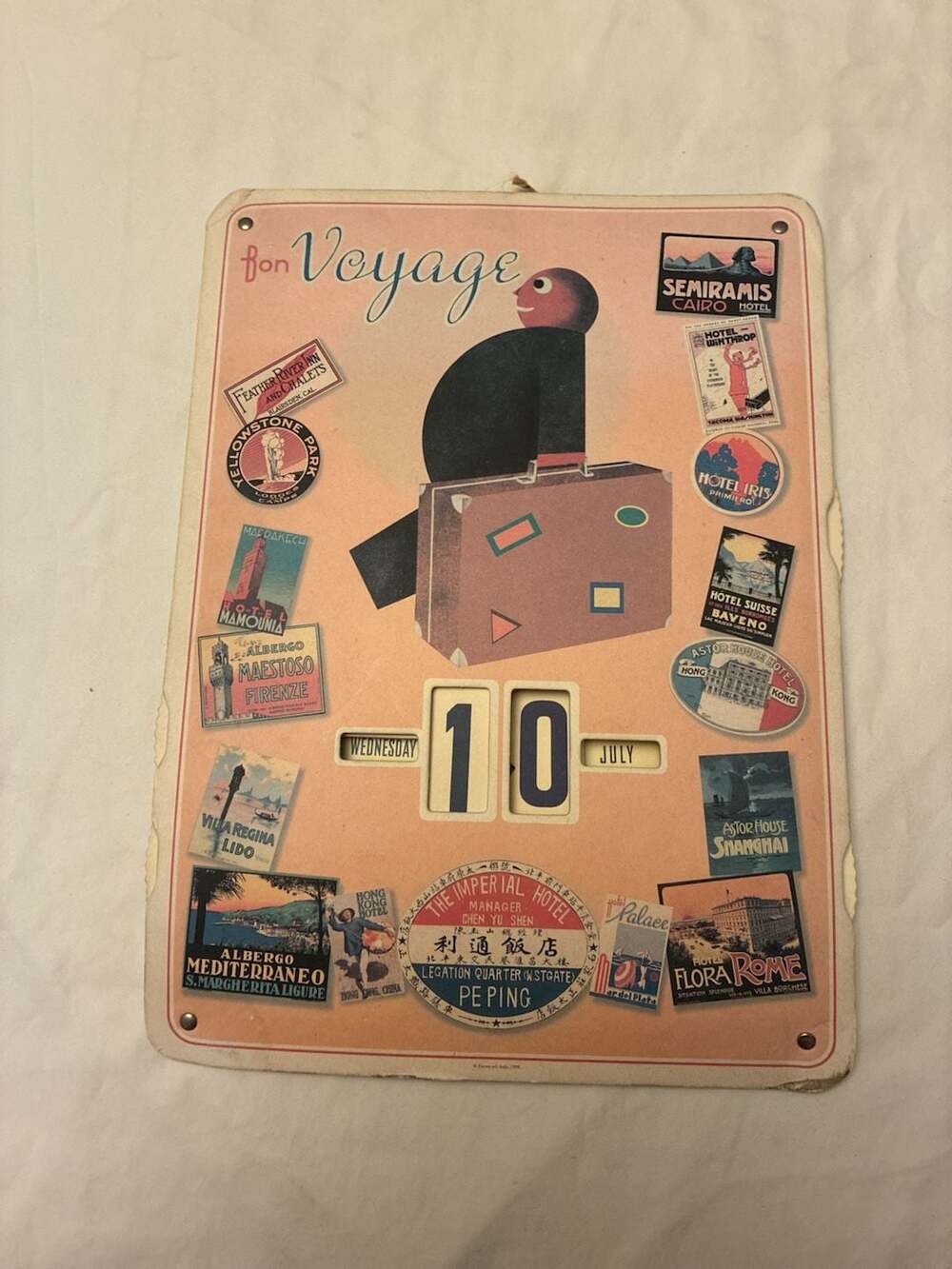 VTG Cavallini & Co. Bon Voyage Perpetual Wall Calendar